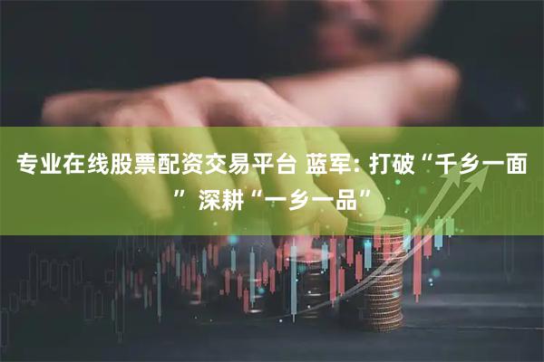 专业在线股票配资交易平台 蓝军: 打破“千乡一面” 深耕“一乡一品”