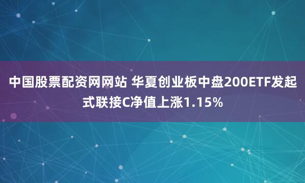 中国股票配资网网站 华夏创业板中盘200ETF发起式联接C净值上涨1.15%